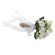 thumbnail image 3 of Flores artificiales realistas, modernas, elegantes, decorativas, ramo de novia para fotografía de boda, color blanco lechoso, 3 of 10