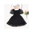 thumbnail image 3 of Bagilaanoe Toddler Baby Girls Princess Dress Mesh Short Puff Sleeve Frill Tulle Tutu Dress 6M 9M 12M 18M 24M 3T Birthday Party Sundress, 3 of 8