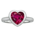 thumbnail image 2 of Star K� 8mm Heart Shape Solitaire Ring With Created Ruby, 2 of 9