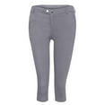 thumbnail image 4 of Chbgutlmr Capri Pants for Women Mid Waisted Slim Fitted Cropped Solid Color Casual Work Office Trousers, 4 of 7