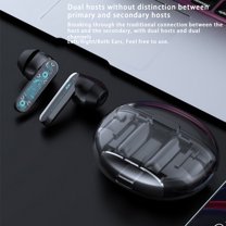 Earphone wireless, Hwkond Wireless Earbuds Bluetooth Headphones 5.3 Bluetooth Headsets Light-Weight Earphones With Microphone & Charging Case Display For TV Phone PC Laptop, Black, Up To 60% Off