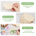 thumbnail image 4 of 20pcs Unfinished Wood Pieces Wood Cutouts for DIY Wall Decoration Pendants Sheep 57x90x2.3mm, 4 of 6
