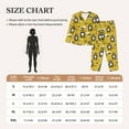 thumbnail image 4 of Honeii Cartoon Bear Yellow print Women's Pajama Sets Long Sleeve Button Down Sleepwear Nightwear Soft Pjs Lounge Sets-Medium, 4 of 7