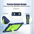 thumbnail image 3 of Hoibon for Lenovo Tab P12 Hybrid Case Lenovo Tab P12 inch 2023 TB370FU Heavy Duty Cover with Kickstand Shoulder Strap Built in Pen Holder Kids Friendly Case for Lenovo Tab P12 12.7 inch (Navy Green), 3 of 6