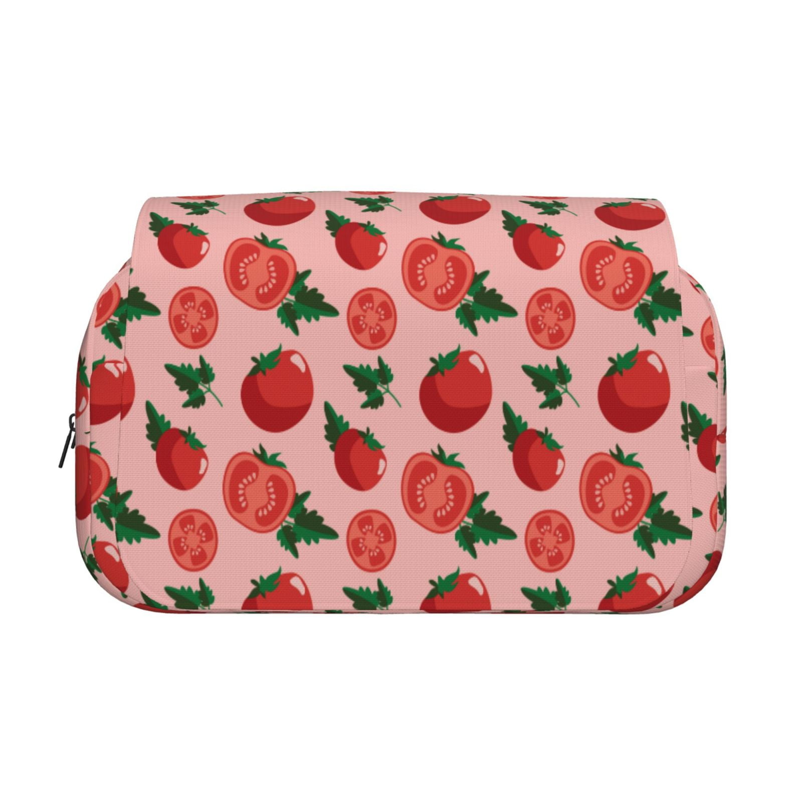 Rateoe Tomatoes Pattern Double Clamshell Pen Case, Storage Organizer with Two Zipper Compartments– Holds Up to 50 Pencils & Pens