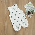 thumbnail image 4 of Barboteuse d'Été Sans Manches pour Bébés Garçons Filles Imprimé Cactus Coton Lin Combinaisons Combinaisons de Jeu, 4 of 6