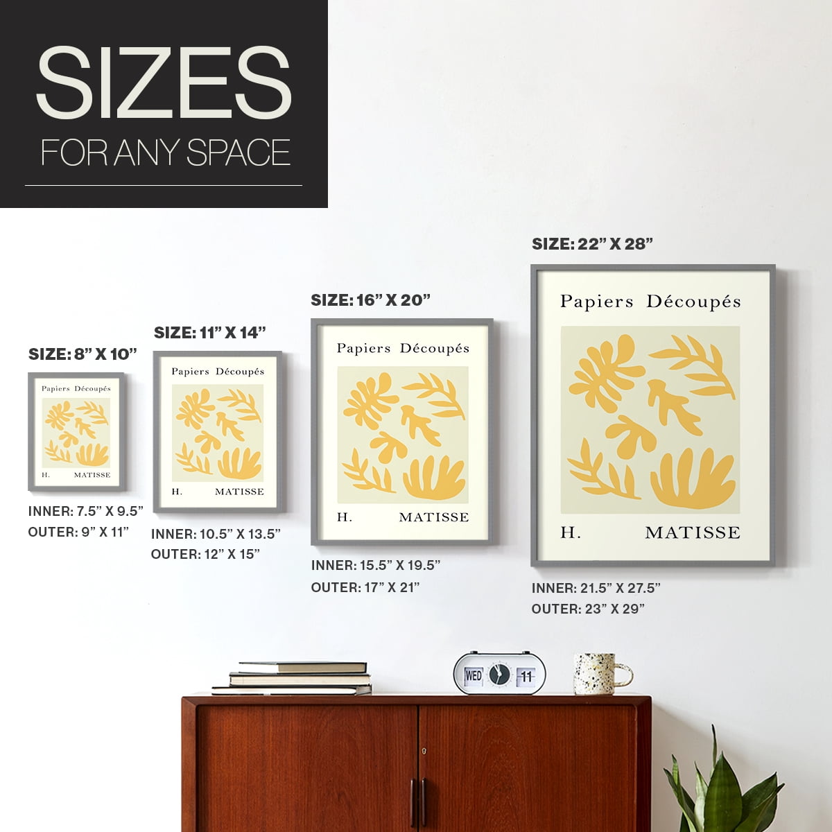 Matisse CCLXXVII in Solid Wood 8 x 10 Framed Print