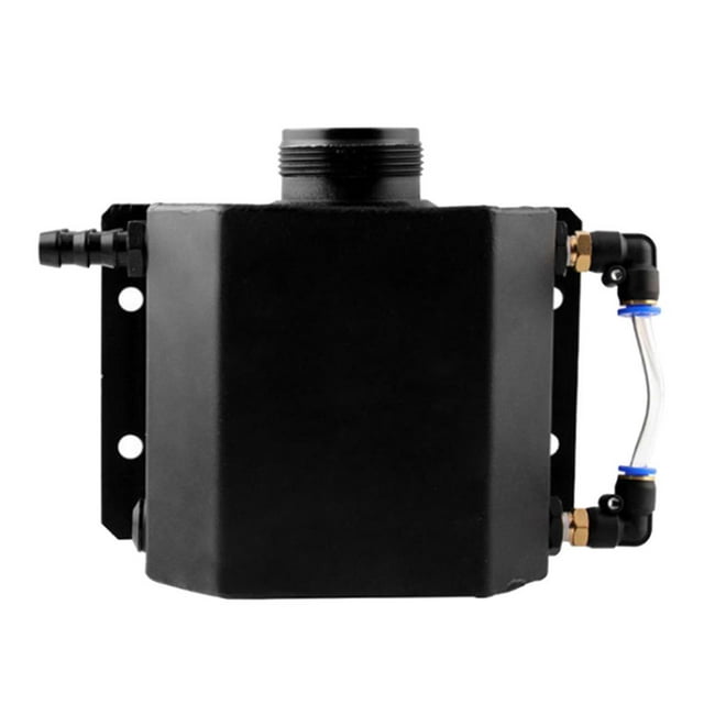 jinwen 1L Réservoir d'Eau de Récupération de la Bouteille de Liquide de Refroidissement du Radiateur en Aluminium Noir