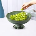thumbnail image 1 of Plato de frutas Baoblaze Tazón decorativo verde Frutero de pedestal, 1 of 8