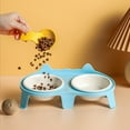 thumbnail image 5 of ACDANC Cat Bowls for Indoor Cats,Elevated Raised Cat Bowl,Modern Cat Food Container,Blue, 5 of 6
