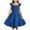 Blue1, variant on ameIAEA Girls Dresses Kids Summer Ruffle Sleeve A-Line Tiered Casual Beach Sundress 3-14 Years