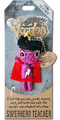 Watchover Voodoo Doll Superhero Teacher  3" New Lucky Charm 