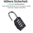 thumbnail image 2 of Combination Lock, Combination Lock 2 Pcs 4 Digit Padlock Gym Padlock Resettable Weatherproof Combination Lock for School Door Garden Fences(Black), 2 of 6