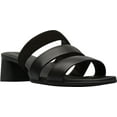 thumbnail image 1 of Women's Camper Katie Heeled Strappy Slide Black Calfskin/Nubuck 40 M, 1 of 4
