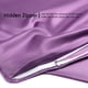 thumbnail image 5 of Funda de almohadas de satén suave y sedoso PiccoCasa con cierre de cremallera, funda de almohada larga, tamaño king, púrpura, 5 of 7