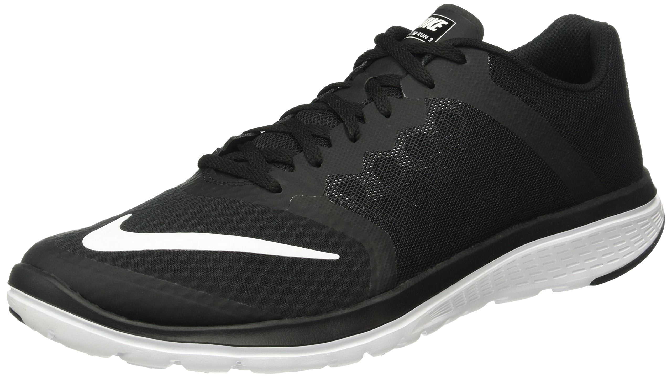 Recuerdo pronunciación Inapropiado Nike Mens FS Lite Run 3 Running Shoe Black/White (9.5 D(M) US) - Walmart.com