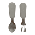 thumbnail image 1 of Set de Cubiertos para Bebé - Tenedor + Cuchara - Amababy - Silicón y Acero Inoxidable, 1 of 4