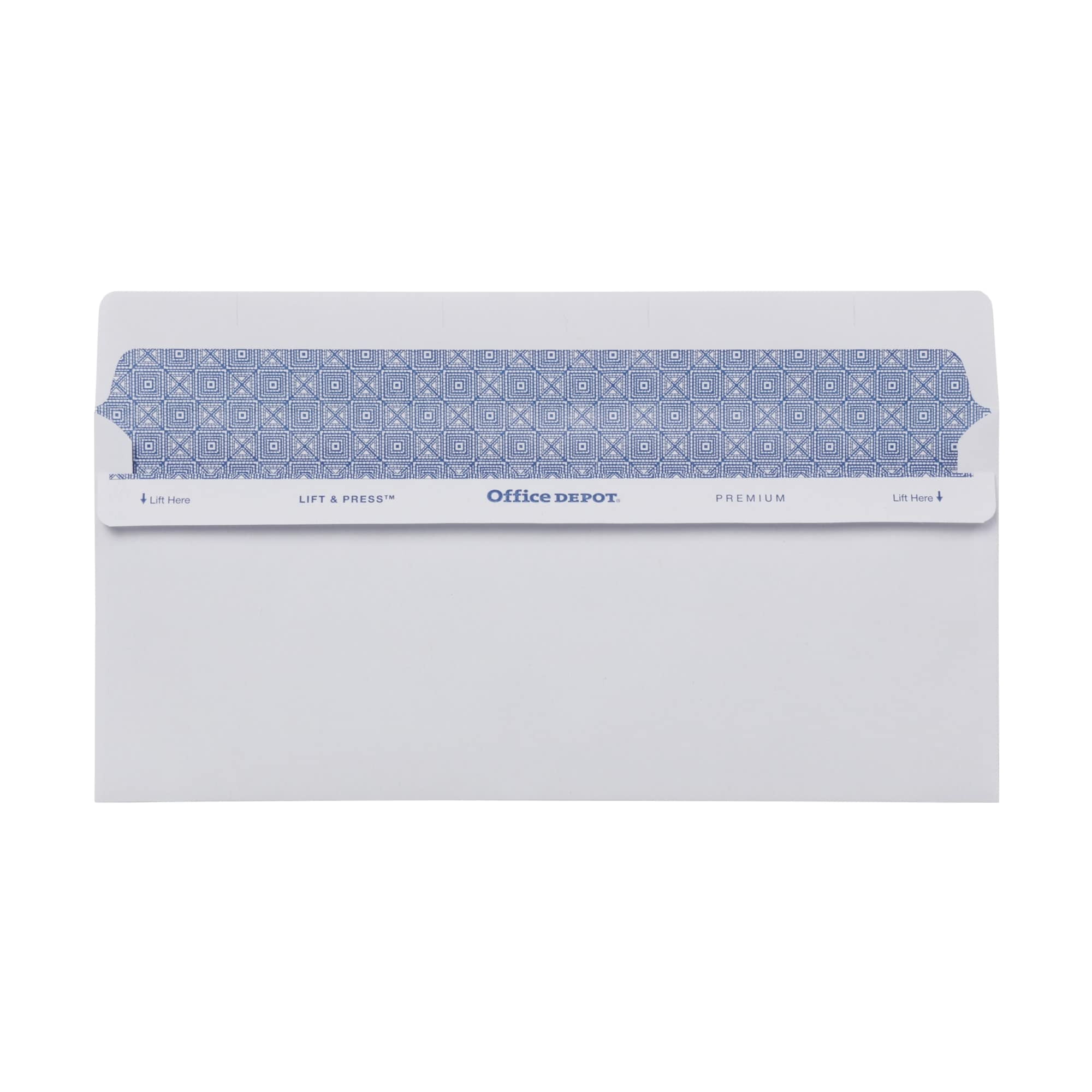 Office Depot 100% Recycled Lift  Press(TM) Window Envelopes, #10 (4 1/8in. x 9 1/2in.), White, Pack Of 250, 76172
