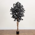 thumbnail image 5 of Nearly Natural 5ft. Artificial Halloween Black Ficus Tree with Natural Trunk, 5 of 6