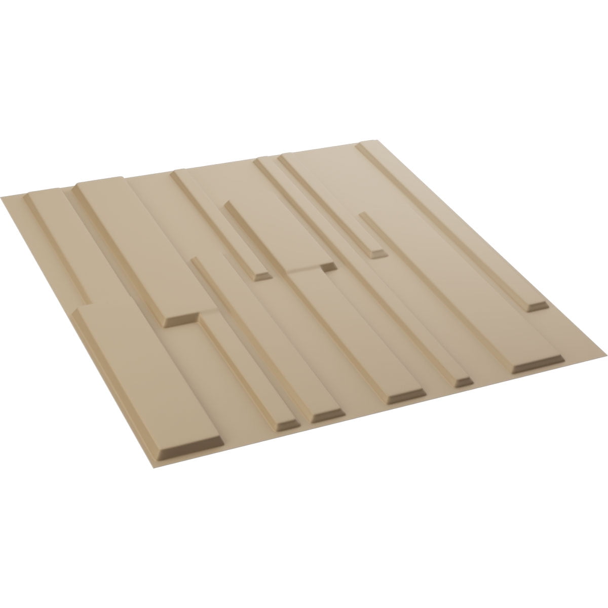 Ekena Millwork 19 5/8"W x 19 5/8"H Wigan EnduraWall Decorative 3D Wall Panel, UltraCover Satin Smokey Beige (Covers 2.67 Sq. Ft.)