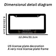 thumbnail image 2 of Merry Christmas Style License Plate Prame Aluminium Rust-Proof Auto Parts License Plate Decorative Screws Fit Standard 2 Holes 1 U.S. License Plate, 12.2x 6.3 Inch, 2 of 6