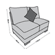 thumbnail image 5 of Love Seat El Bazar Store Orlando Chocolate Tela Lino nacional, Sillon 2 plazas, Modular, 5 of 5