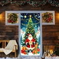 thumbnail image 4 of JoyMoreHome Christmas Door Cover, 35x71 Inch, Christmas Holiday Background Decorative Banner, for Front Door Porch Wall Decoration, 4 of 6