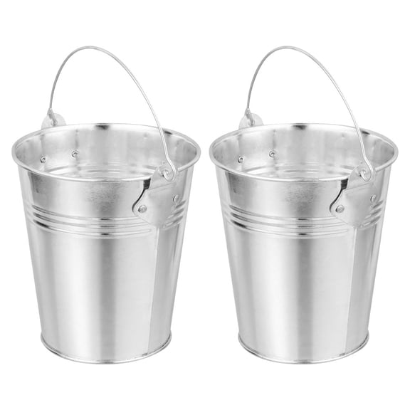 ADDHAT Addhat Reusable Metal Bbq Grease Bucket for Home Cooking 2Pcs