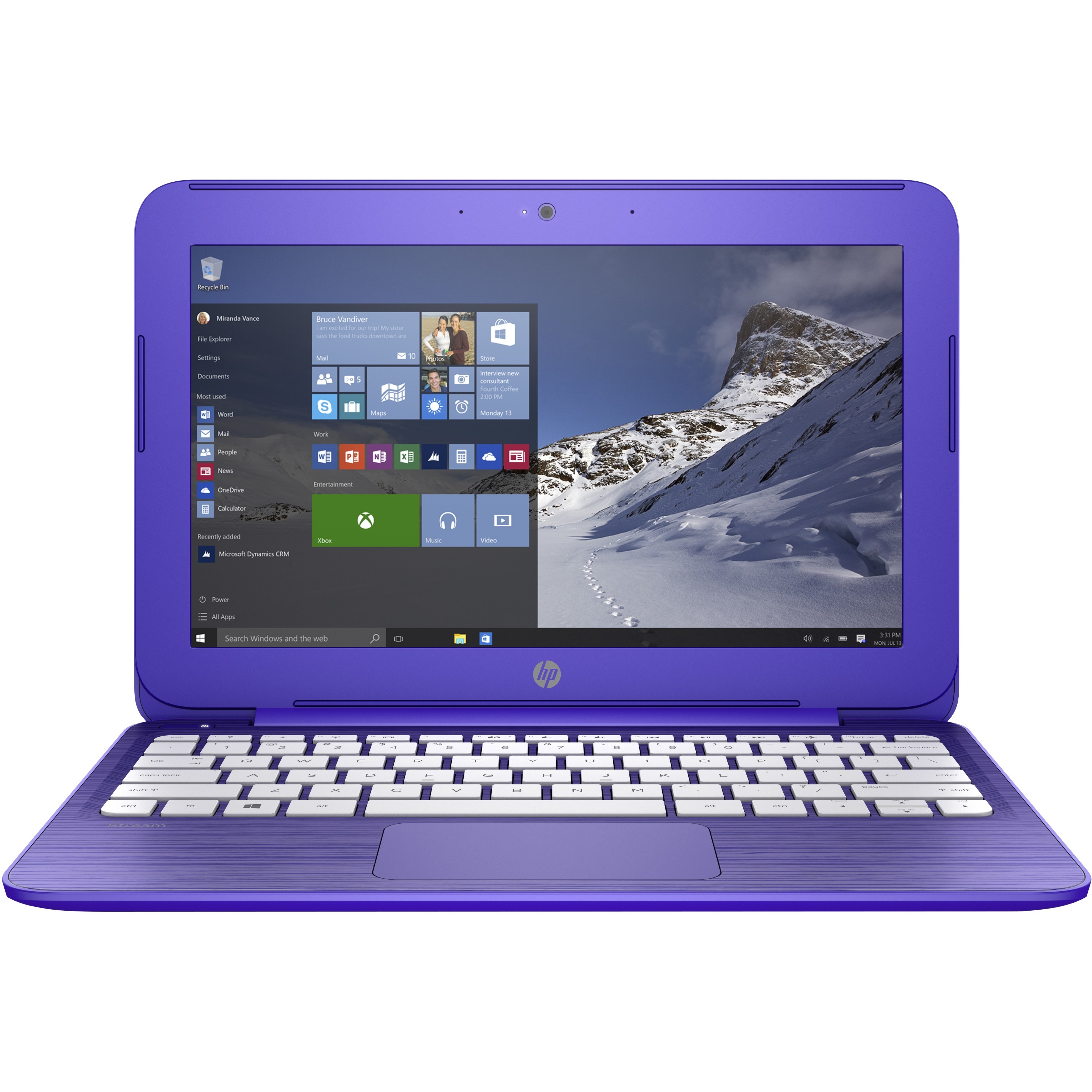 Hp Stream 116 Laptop Intel Celeron N3050 2gb Ram 32gb Ssd Windows 10 Home Purple Violet 9875