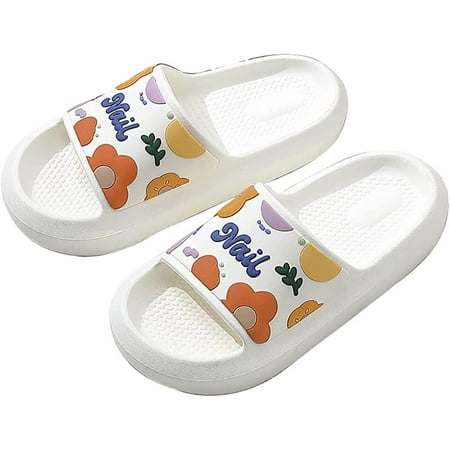 

PIKADINGNIS Womens Slippers Flowers Anti-Slip Indoor Outdoor Open Toe Slides Bathroom Lightweight House Slippers