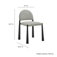 thumbnail image 3 of Side Dining Chair, Brown, Fabric, Metal, Bar Pub Cafe Bistro Dining Kitchen Hospitality Restaurant, Modern Contemporary, HB37831, 3 of 10