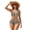 Autumn Tree Camouflage Pattern, variant on Pink Tree Leaf Camo High Waisted Bikini Set Halter Neck 2 Piece Swimsuit with Drawstring Sides Trendy Beachwear for Women Vacation