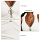 thumbnail image 3 of Camiseta sin mangas de punto acanalado con cuello en V para mujer, camiseta informal con cremallera frontal, camiseta sin mangas, Top ajustado de verano, 3 of 5