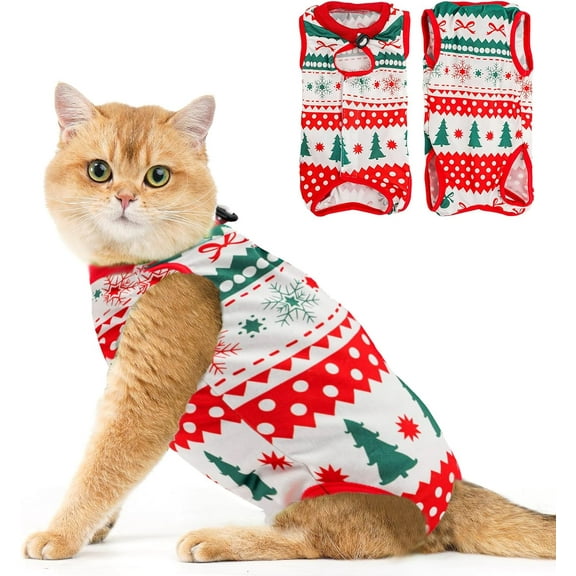 Cat Recovery Suit - Kitten Onesie for Cats After Surgery, Cone of Shame Alternative Surgical Spay Suit for Female Cat, Post-Surgery or Skin Diseases Protection