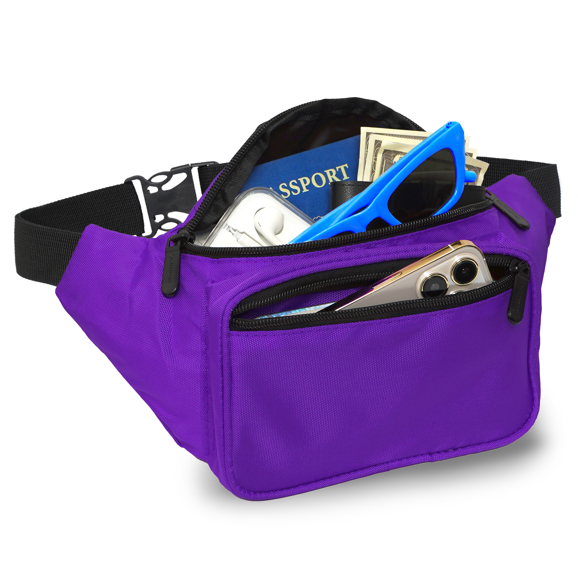 Purple Fanny Pack Belt Bag I Mens Fanny Packs for Women