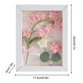 thumbnail image 4 of yeacher Handmade Crochet Forget-Me-Not Bouquet Frame - Pink, Perfect for Home & Office Décor, 4 of 4