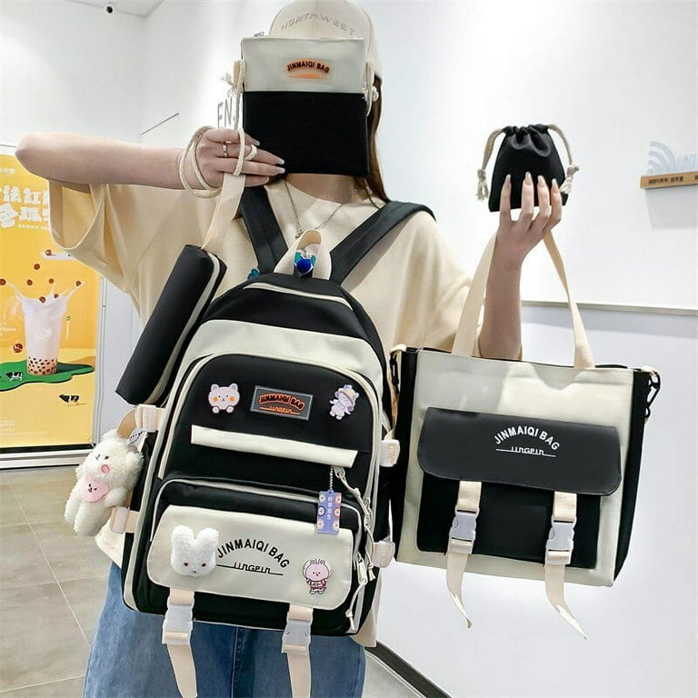 5 In 1 School Bag For Girls Multifunctional Student Book Bags Large Capacity Teen Girl Schoolbag Casual Women Travel Backpack Walmart