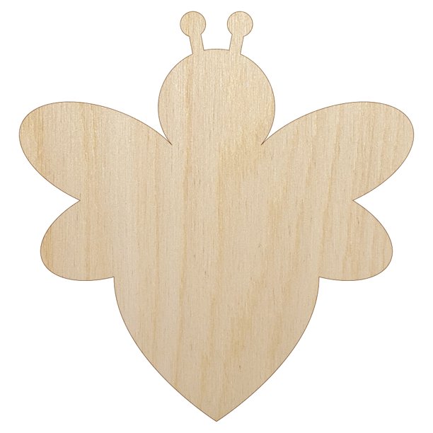 Cute Bumble Bee Solid Wood Shape Unfinished Piece Cutout Craft DIY