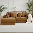 thumbnail image 4 of Hawsaiy 111" Sectional Sofa Couches with L-Shape Chaise, Extra Large Modular Sleeper Couch Reversible Corduroy with 8 pcs Pillows for Living Room, Bedroom, 4 of 12