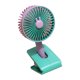 thumbnail image 4 of Mini ventilador con clip ABS plegable USB recargable silencioso ventilador de mano pequeño con luz nocturna para mesa Bunny Azure, 4 of 10