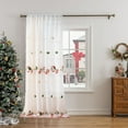 thumbnail image 6 of LmnLft Santa Claus Embroidered Christmas Curtains, Rectangular Window Drapes for Holiday Home Decoration, 6 of 6