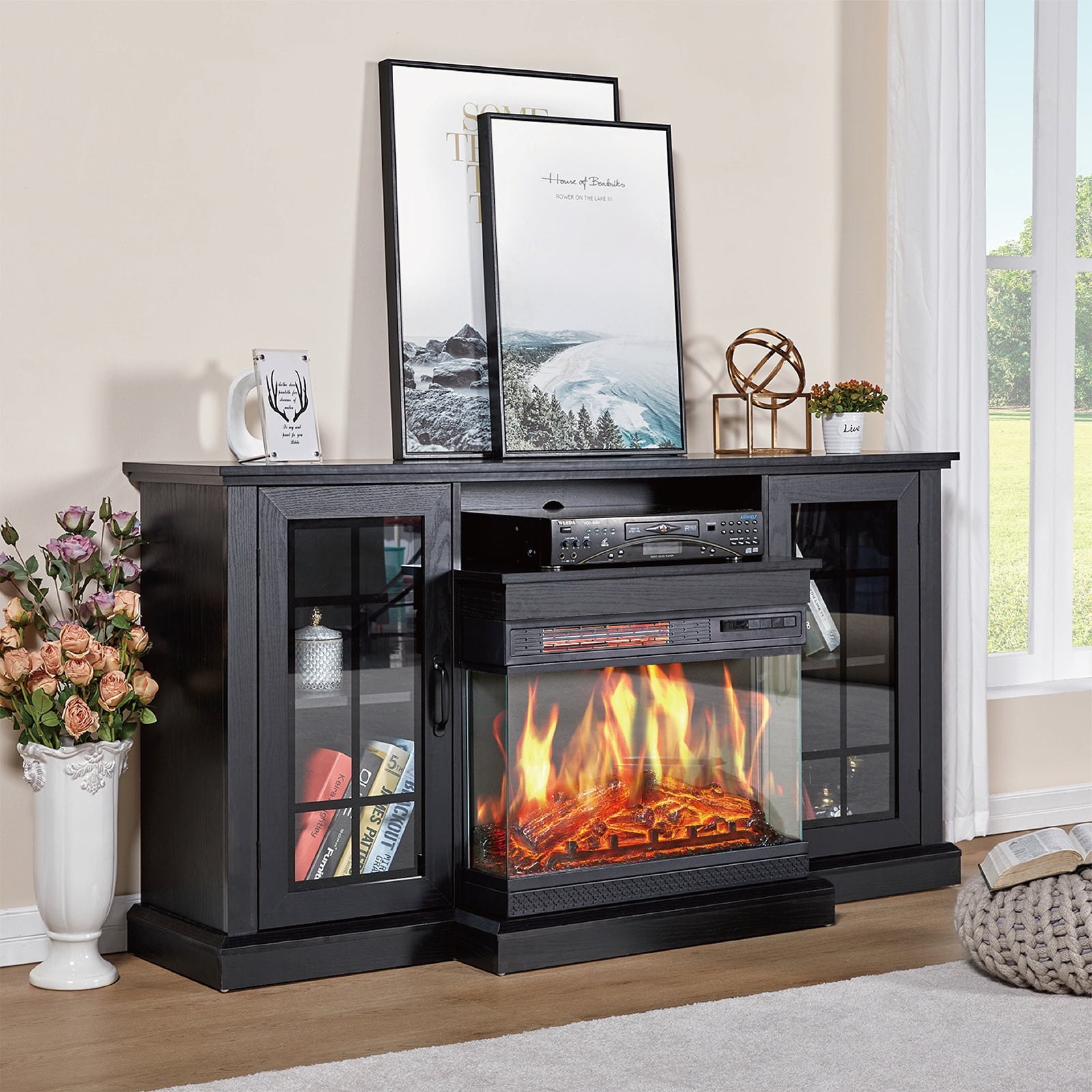 Amerlife Tv Stand With Fireplace