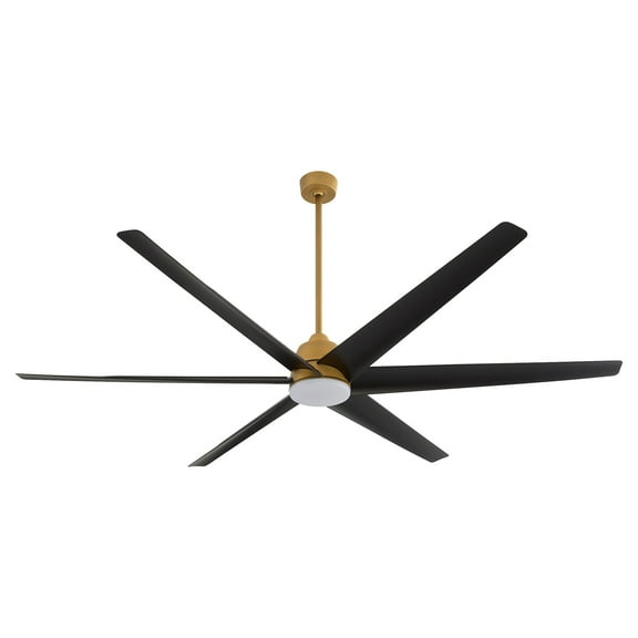 Quorum International 35846 Spree 84" 6 Blade Indoor / Outdoor Led Ceiling Fan - Brass