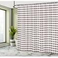 thumbnail image 4 of Ambesonne Checkered Shower Curtain, Gingham Check Classic Art, 69"Wx70"L, Taupe White, 4 of 4