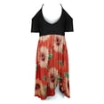 thumbnail image 6 of Bigersell Summer Dresses for Women 2023 Beach Women Plus Size V-Neck Floral Print Short Sleeve Boho Dress Party Dress Hawaiian Dresses for Female Women's Plus Sheath Dresses, Style 36166, Orange XXL, 6 of 7