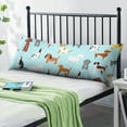 thumbnail image 2 of Dog Lover's Body Pillow Cover - Soft & Breathable, Hidden Zipper, 20"x54", Cute Puppy & Floral Print - Perfect Gift for Pet Lovers, Side Sleepers & Dog Themed Decor, 2 of 7
