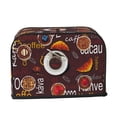 thumbnail image 2 of Pofeuu A Cup Of Black Coffee On A Saucer Print Universal Two Slice Toaster Cover,Dust Cover, Toaster Cover Bread Machine Cover Fits for Most Standard 2 Slice Toasters, 2 of 7