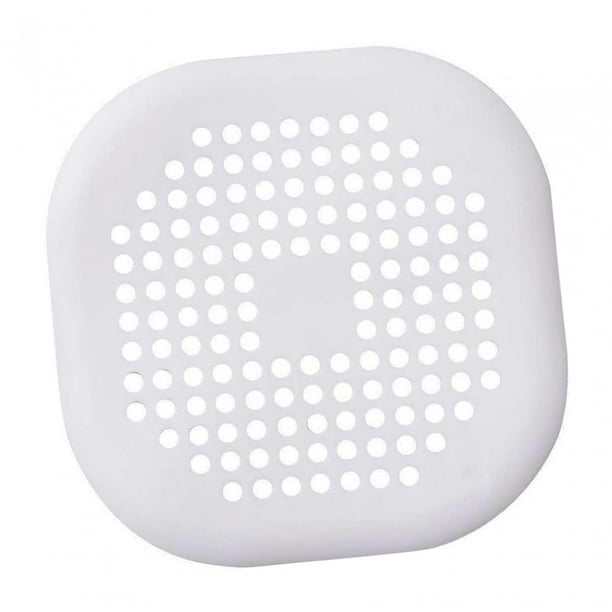 Cubierta de colador para fregadero, colador de pelo para ducha, fuerte succión, se adapta a 12cm x 12cm, cubierta de drenaje para lavabo para bañera Blanco mayimx Colador fregadero