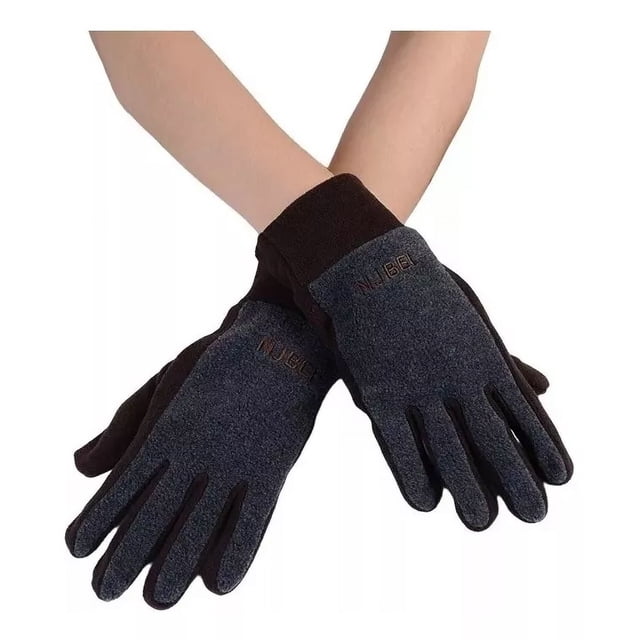 Guantes Para Frio Tela Polar Cafe Con Gris