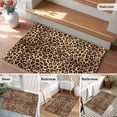 thumbnail image 5 of 2x3 Door Mat Rug, Leopard Printed Non-Skid Rubber Backing Large Rectangle Rugs - Living Room Bedroom Home Office, Modern Animals Textured Brown Indoor Floor Mat Carpets Washable Rug, 5 of 9